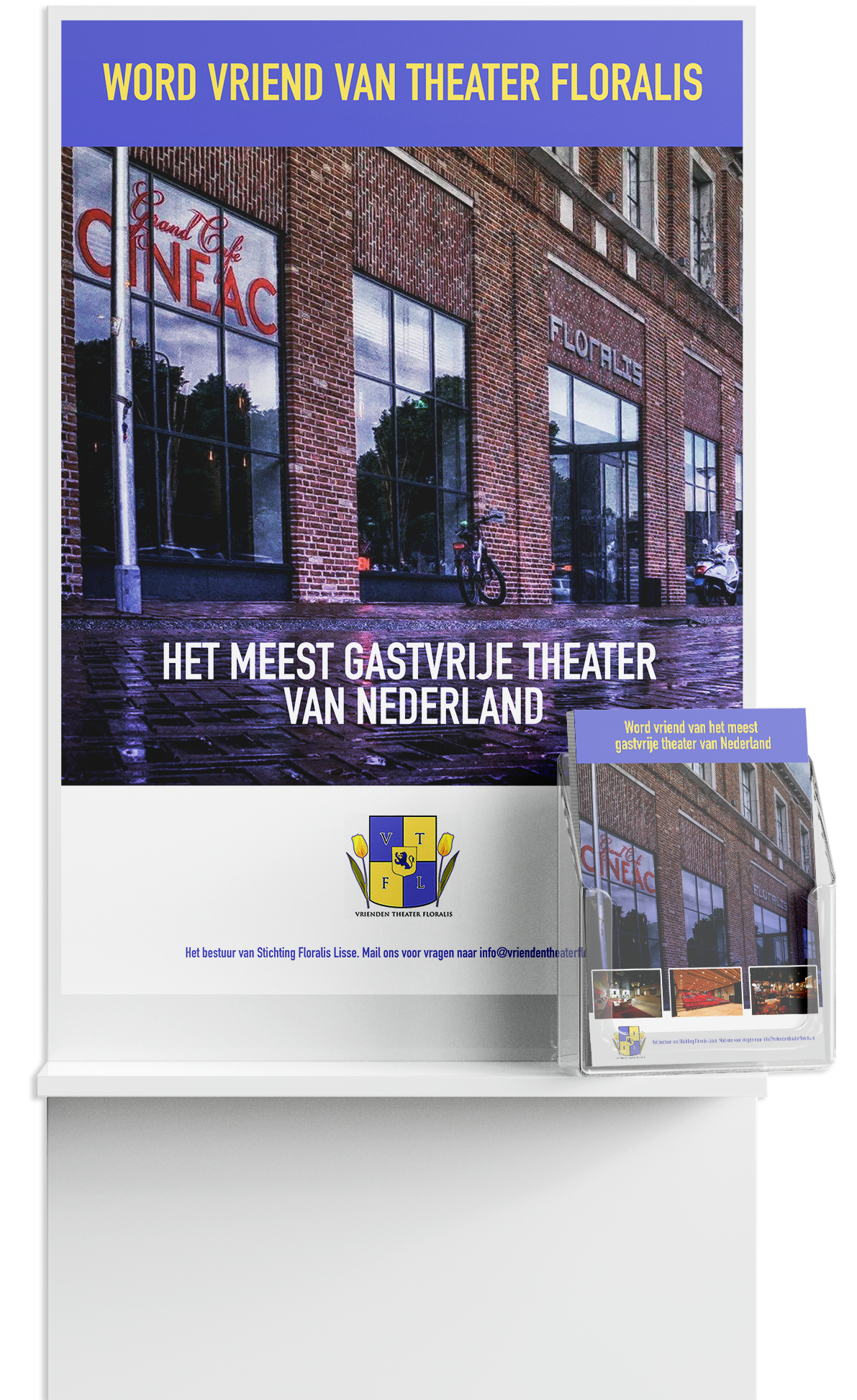 Flyer stand Word Vriend van theater Floralis